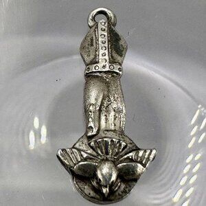 Hand Of God Holy Spirit Dove Pendant Small Charm Retired Creed Sterling Silver